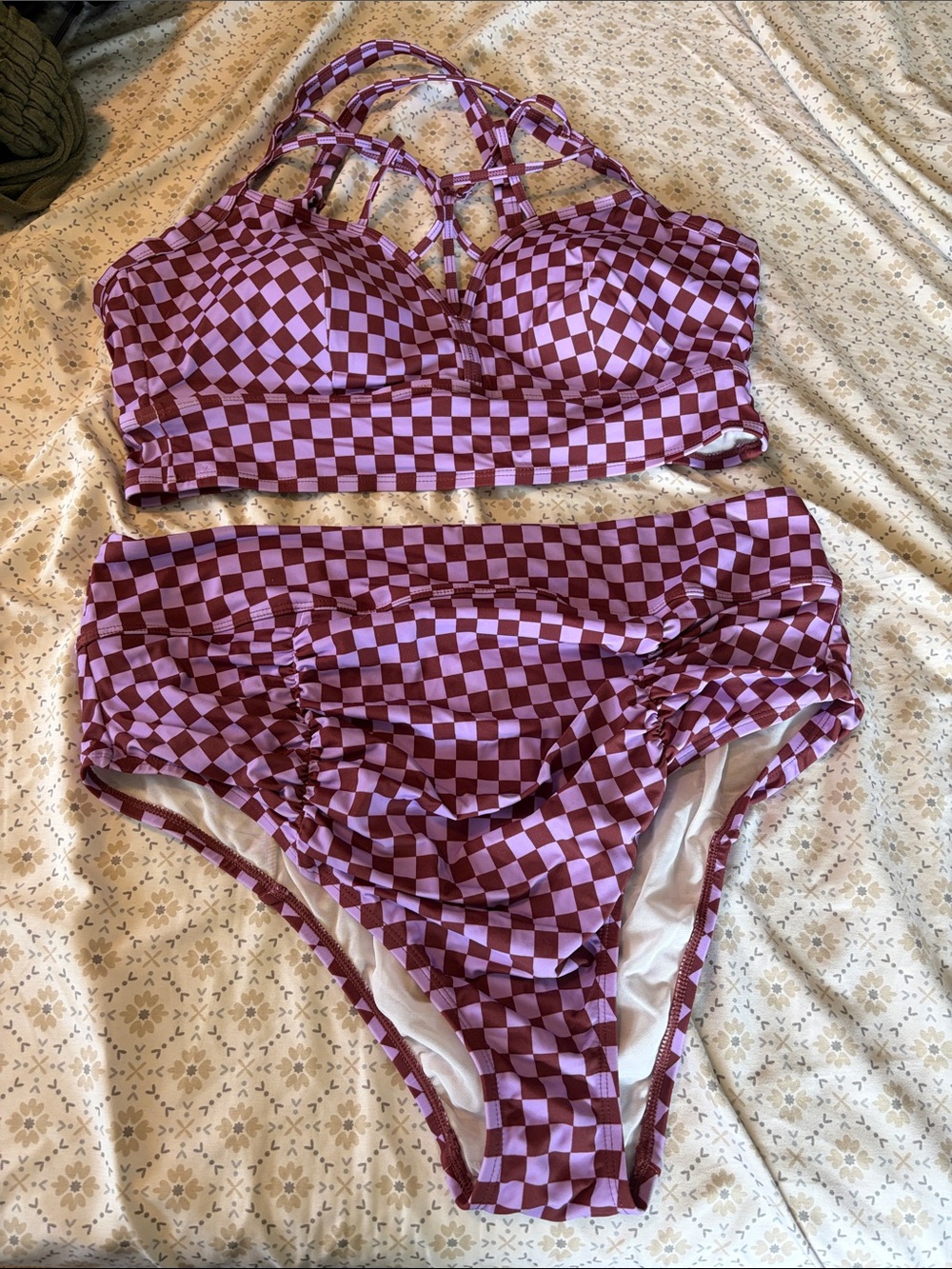 Torrid Plus Size 2X Bikini Top & Bottoms Strappy Chest - Picture 1 of 4
